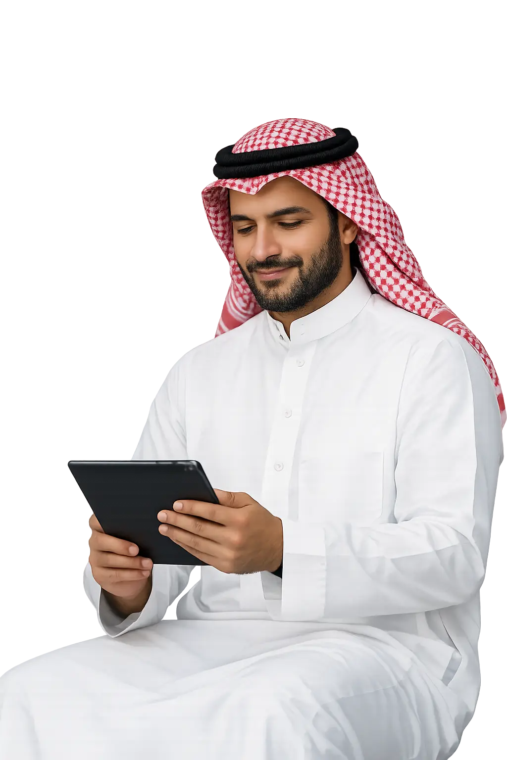 عميل واثق يستخدم شوراك عبر الهاتف