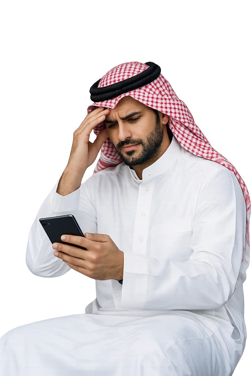 باحث عن خدمة بحالة ارتباك بدون شوراك